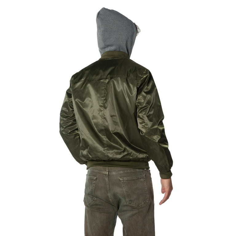 Back satin deals hooded parka