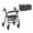 Black Leopard Print, variant on COEQINE Seat and Backrest Covers for Rollator Walkers with Under Seat Rollator Bag, Stylish Mobility Accessory Replacement Decor for Older Elderly Gifts, Mystical Raven Moon Forest