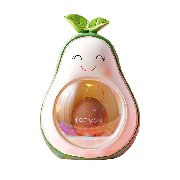 Lindo Aguacate Estrella Luz Resina Decoración Luz Nocturna Hogar Habitación Decoración Dibujos Animados Resina Artesanía Aguacate Estrella Sonrisa Muñeca Noche Lámpara Atmósfera Niño Noche Dormitorio sonducket HA026735-01