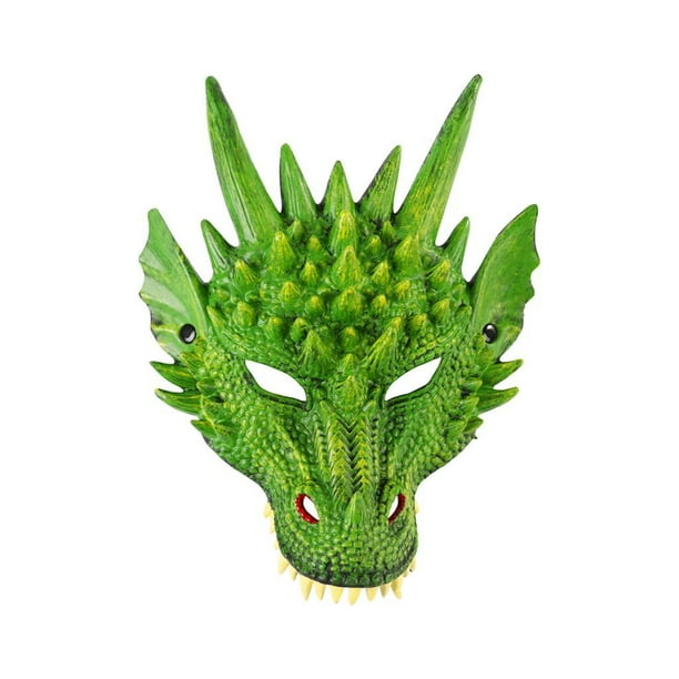 Disfraz de dinosaurio para Halloween, accesorio para fotos, aterrador, para mujeres y hombres Verde