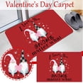 thumbnail image 2 of Tapis d'Hiver pour Entrée Saint-Valentin Tapis de Porte Intérieur & Extérieur Profil Bas Résistant à la Saleté et Lavable Absorbe l'Eau Antidérapant Tapis de Porte d'Entrée Lettres et Gnomes 40 X 60Cm, 2 of 9