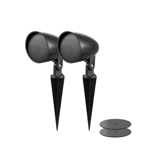 Monoprice Outdoor 2.5-inch Satellite Garden Speaker (Pair) - Sycamore Series