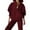 Red, variant on HBFAGFB Pantsuits for Women Casual Tracksuit Zip up Hoodie Sweat Pants Women Jogging Suits Sets Red Size M