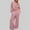 Pink, variant on Abomasnow Womens 2 Piece Outfits Casual V Neck Shirts and Wide Leg Long Pants Loose Fit Running Workout Tracksuit Sets