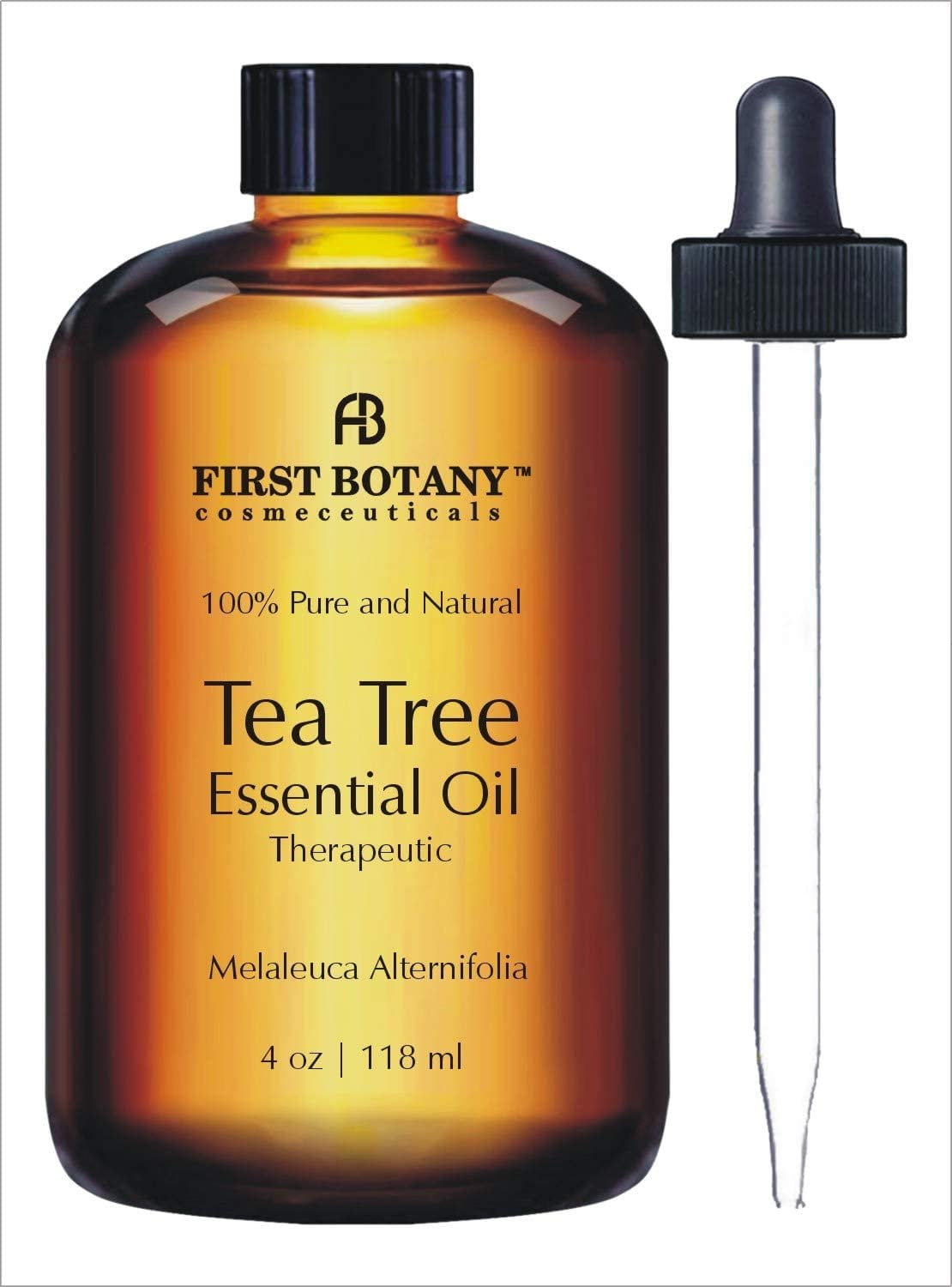 med uret Donau filosofi Australian Pure Tea Tree Essential Oil - 4 Fl.oz. with Glass Dropper 100%  Natural Therapeutic Oil to Help in Fighting Dandruff, Acne, Toenail Fungus,  Yeast Infections, Cold Sores & More. - Walmart.com
