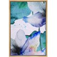 thumbnail image 4 of IDEA4WALL Framed Canvas Print Wall Art Blue Watercolor Explosion Flower Display Floral Botanical Modern Art Rustic Multicolor Wall Decor for Living Room, Bedroom, Office - 16"x24" Natural, 4 of 5