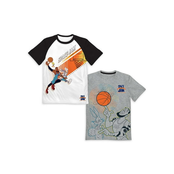 Space Jam 2 Graphic T-Shirts 2-Pack, Sizes 4-18