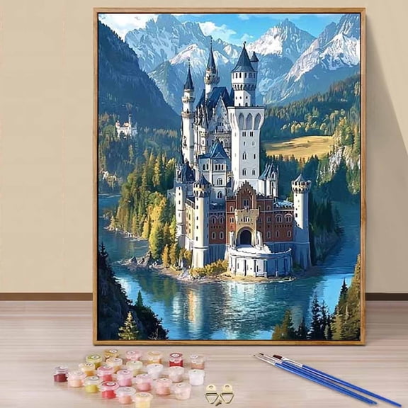 JYLMOOD Paint by Numbers for Adults Kits, DIY Easy Painting by Numbers for Gift Home Wall Decoration 16x20in without Frame