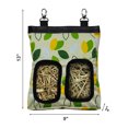 thumbnail image 2 of RIOUSSI Hanging Guinea Pig Rabbit Hay Feeder Bag for Bunnies Chinchillas, Greenleaves, 2 of 3