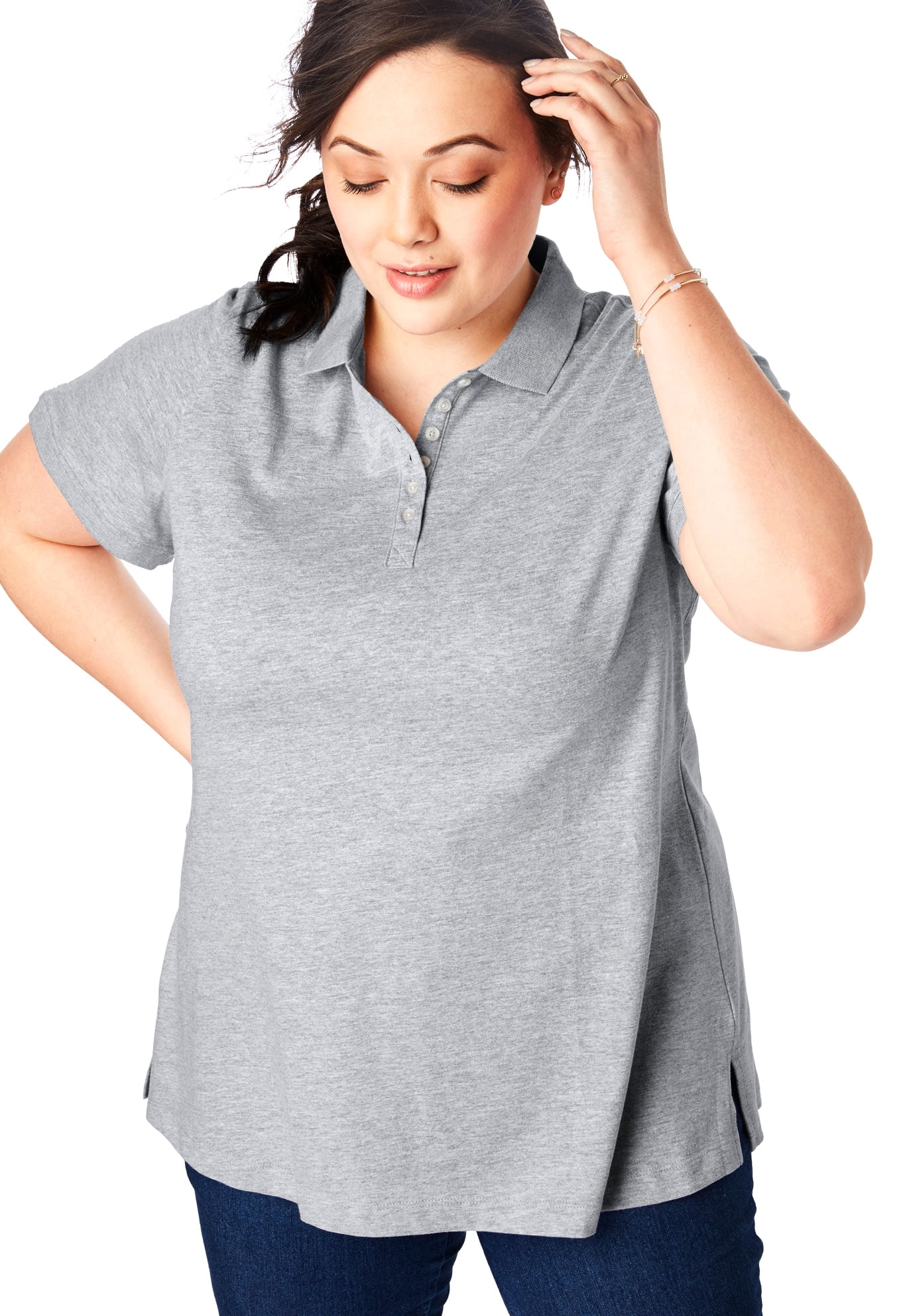 woman within polo shirts