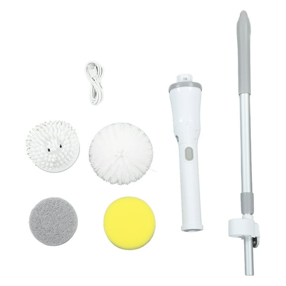 Shower Cleaning Brushwith Extension Arm,Electric Spin Scrubber Cordless Electric Spin Scrubber Bathroom Power Cleaning Brush Time-Tested Durability
