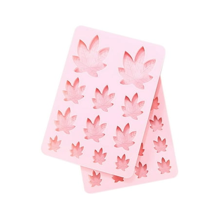 

2 Pack Gummy Leaf Silicone Candy Mold Chocolate Gummy Ice-Cube Molds -Pink