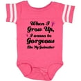 thumbnail image 3 of Inktastic Gorgeous Like My Godmother Girls Baby Bodysuit, 3 of 5