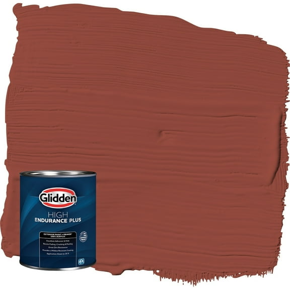 Glidden HEP Cedar Chest / Red Semi-Gloss Exterior Paint with Primer, 1 Quart