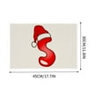 thumbnail image 3 of Tapis de Repas Lettre de Noël Décoration de Table de Fête Nappe Drapeau de Thé - Bordure Rassemblement de Vacances Nappe de Restaurant, 3 of 4