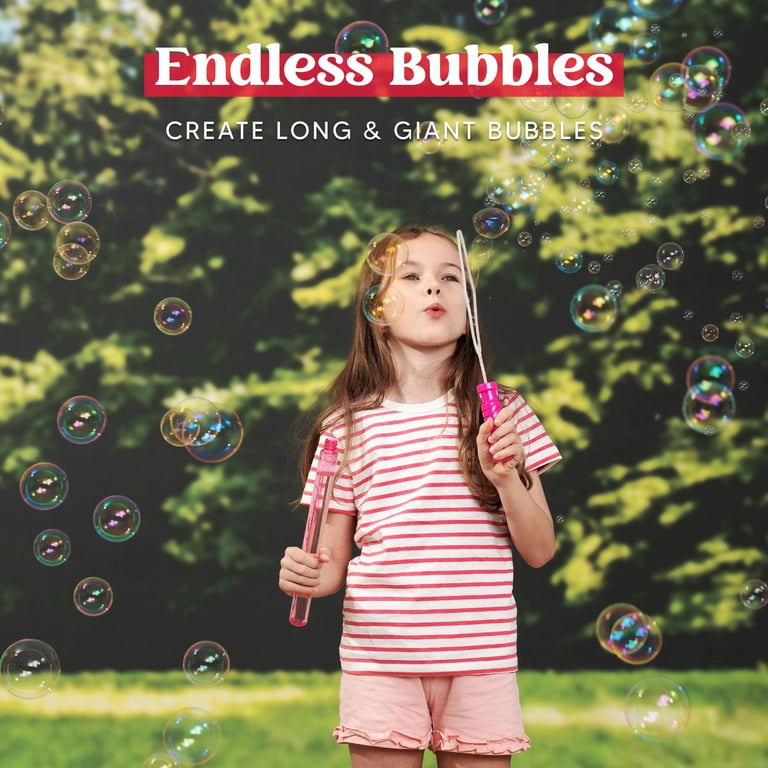Shemira 60 Pack Bubble Wands - 6 Colors, Bulk Party Favors For Kids, Carnival Prizes, Outdoor Toys