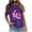 Purple, variant on Yufatyle Cancer Fighter Shirts Women Breast Cancer Awareness Shirt Pink Ribbon Butterfly Graphic Tee Tee Top S