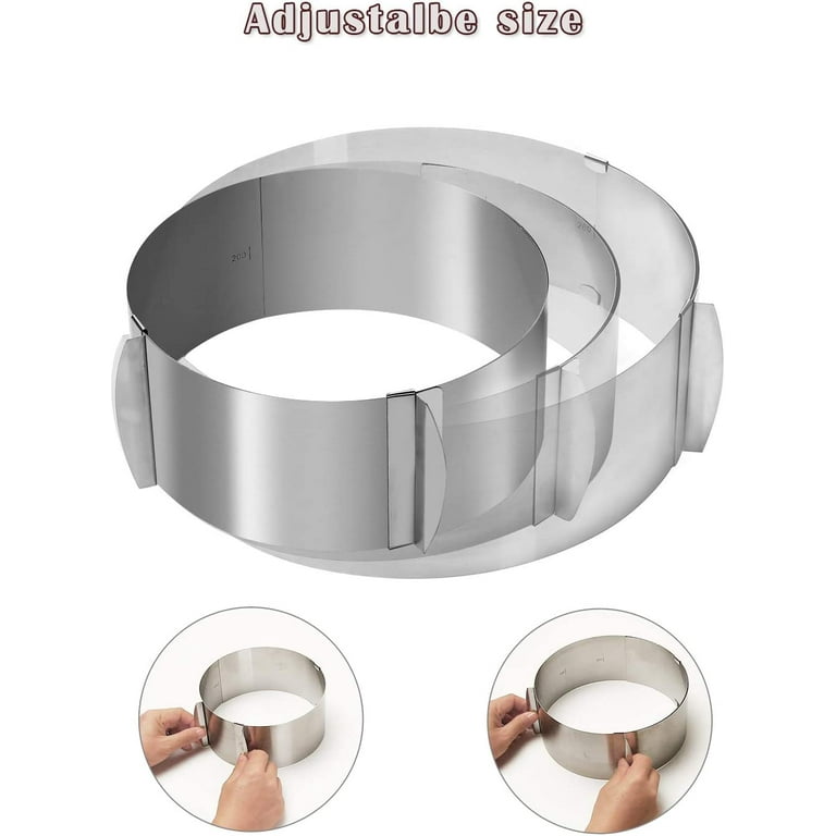  KICHOUSE 12 Pcs Round Mousse Circle Cookie Cake Scone Pans for  Baking Gummy Molds Food Ring Cake Forms Cake Circle Cutter Mental Cake  Mould Frost Form for Cakes Frost Form Cake