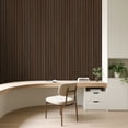 thumbnail image 2 of 2 Pcs 95.3'' x 23.8'' 3D Slat Wall Paneling,Sound Absorbing Wall Panls for Living Room,Curved Wall Décor(30.9 sq.ft./Case), 2 of 9