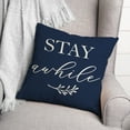 thumbnail image 3 of Creative Products Stay Awhile on Blue 18x18 Indoor / Outdoor Pillow, 3 of 3