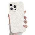 thumbnail image 1 of Funda de teléfono MZELQ para iPhone 14 Pro Max de silicona con estampado floral blanco, 1 of 6