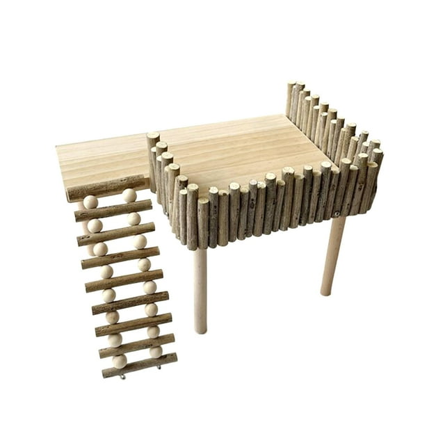 Soporte de , estante, madera, jerbo, muebles de habitación, túnel, escondite para ratas, escalera para hámster para animales pequeños, rata E