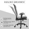 thumbnail image 5 of Daily Office Chair - Leather Office Chair with Swivel, Lumbar Rest, and Adjustable Armrests - Comfortable Seating for Improved Posture and Productivity - Black, 5 of 6