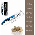 thumbnail image 2 of Wine Bottle Opener,Corkscrew Wine Opener,Wine Key for Servers Bartenders, 3 in 1 Stainless Steel Double Hinged Cork Screw (05, Blue), 2 of 7