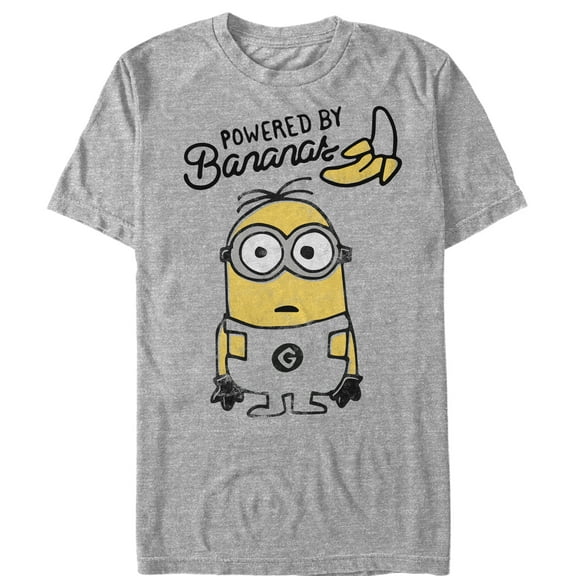 Men's Despicable Me Minion Powered By Graphic Tee Athletic Heather Medium