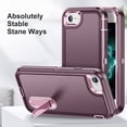 thumbnail image 3 of for iPhone SE 2020 Case,for iPhone 2022 Case,for iPhone 8/7/6S/6 Case with Kickstand,Slim Fit Heavy Duty Protection Shockproof Anti-Scratch Protective Sturdy Hard Case,Purple/Pink, 3 of 18