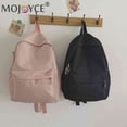 thumbnail image 2 of Mochila de nailon de estilo Preppy para mujer, bolso escolar informal de Color sólido, grande, para viaje de adolescentes Fivean unisex, 2 of 2