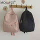 thumbnail image 2 of Mochila de nailon de estilo Preppy para mujer, bolso escolar informal de Color sólido, grande, para viaje de adolescentes Fivean unisex, 2 of 2