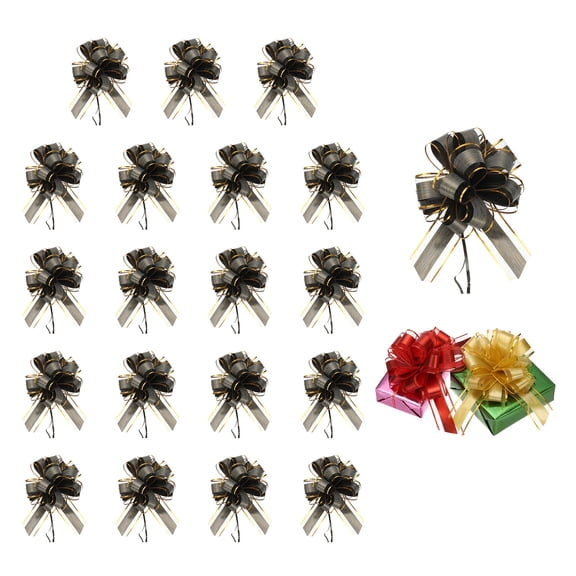 Large Pull Bow Gift Wrapping Ribbon Organza Red Bows for Gift Wrapping Wedding Baskets Car Metallic Black