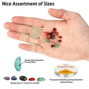 TSV 1200pcs Stone Beads, Natural Gemstone Beads, Multi-Color Irregular Chips Stones, Crushed Chunked Crystal Pieces Loose Beads, for Jewelry Making Decor DIY Crafts