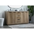 thumbnail image 3 of Elegant Kitchen and Bath 60 Inch Double Bathroom Vanity In Natural Oak, 3 of 4