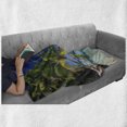 thumbnail image 6 of Landscape Soft Flannel Fleece Throw Blanket, Tropic Botanic Sandy Beach Island with Coconut Palm Trees Seaside Print, Cozy Plush for Indoor and Outdoor Use, 70" x 90", Aqua Blue Green, by Ambesonne, 6 of 6