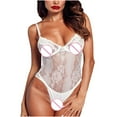 thumbnail image 3 of uublik Valentines Lingerie Set for Women Sexy Naughty Lace Bodysuit Babydoll Plus Size, 3 of 5