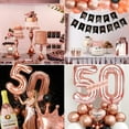 thumbnail image 6 of SPECOOL 50th Birthday Decorations for Women, 50th Birthday Balloons, Rose Gold and Black Balloon Arch Garland Kit with Happy Birthday Banner, Number 50 Foil Balloons for Woman 50th Party Decorations, 6 of 8