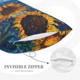 thumbnail image 3 of Uemuo Starry Night Sunflower Field Print Throw Pillow Case – Cozy & Soft Cushion Cover, Hypoallergenic Pillow Case for Sleeping, Perfect for Women with Envelope Closure-20"x30", 3 of 6