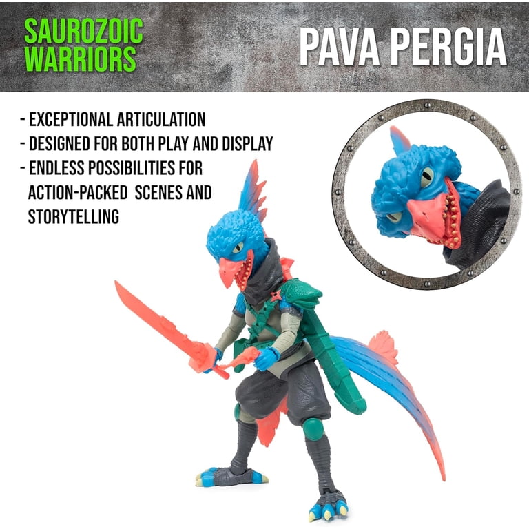 Saurozoic Warriors W2 Pava Pergia Ninja Archaeopteryx Action