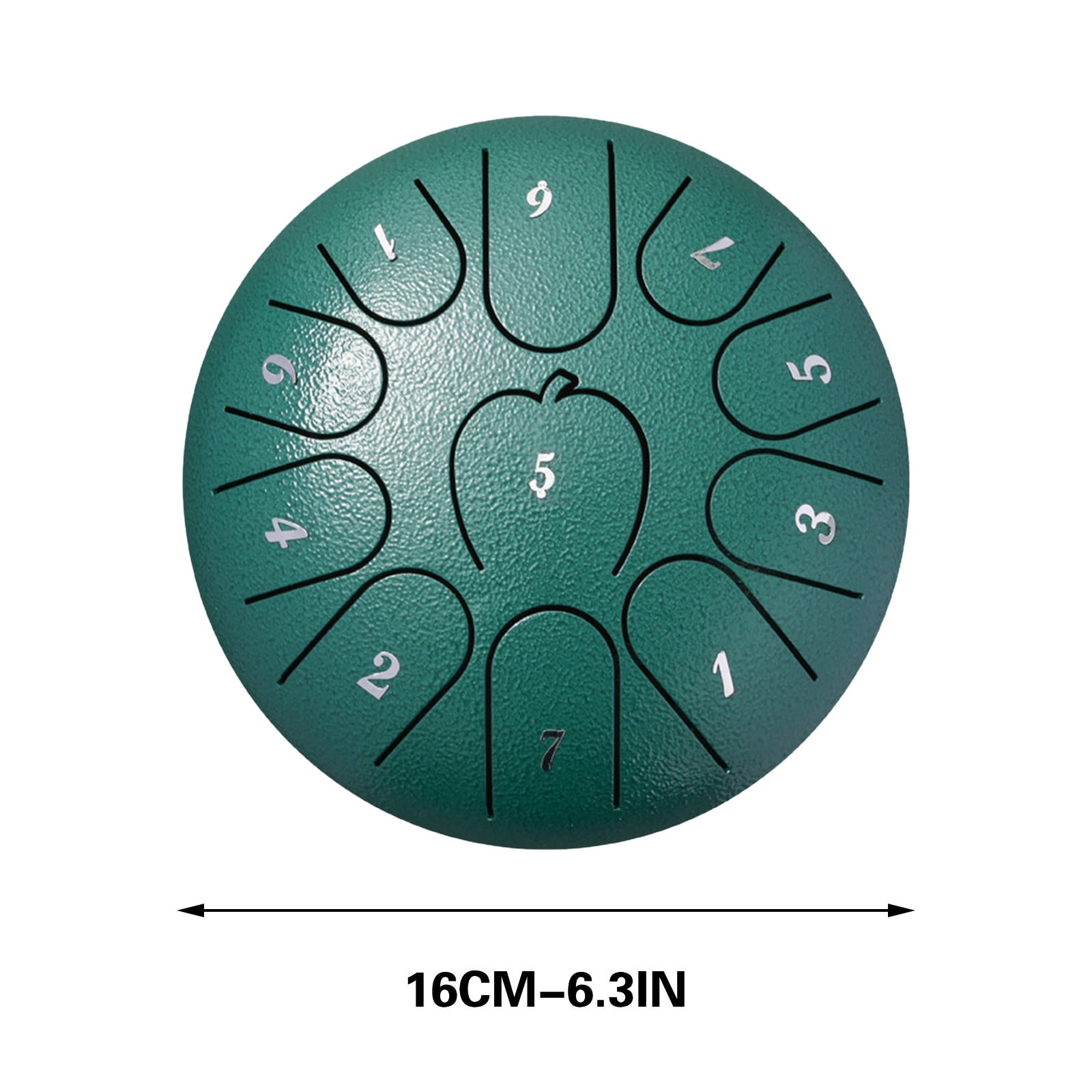 Qocolhg Outdoor Musical Rain Drums, 6 inch 11 Tone C Key Steel Tongue Drums for Outside, Musical Instruments for Toddlers 1-3, Mini Handpan for Meditation Yoga Zen Musical Education, Green
