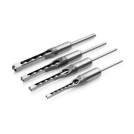 

Worallymy Pack Of 4 Woodworking Drill Bits Square Mortising Bit Punching Crafting Craftsman Carpentry Furniture Replaceable Tools