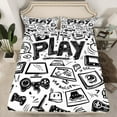 thumbnail image 2 of jejeloiu Teens Gamepad Twin Sheet Sets,Modern Gamer Twin Fitted Sheet,Sketch Video Game Flat Sheet For Boys Kids,Ultra Soft Home Decor,3 Pieces, 2 of 7