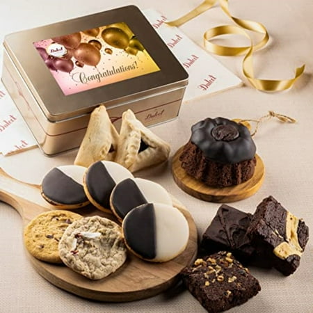 Dulcet Gift Basket Congratulations Classic Baked Goods Sweet Celebration Gourmet Gift Idea for Mom Dad Son Daughter Siblings Friends & Employees