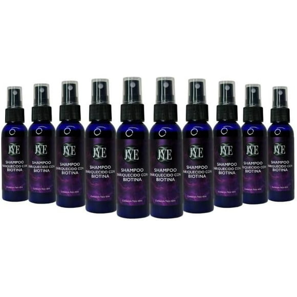 10 Botellas de Shampoo de Biotina JYE Natural