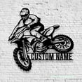 thumbnail image 5 of Craftnamesign Custom Girl Motocross Biker Metal Wall Art LED Light, 5 of 5