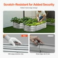 thumbnail image 4 of KFFKFF Metallic Elevated Garden Bed, Dimensions 4 x 2 x 1 ft, Outdoor Galvanized Planting Box, Open Bottom Design, Spacious Oval Shaped Raised Bed for Cultivating Vegetables, Blooms, Herbs, 4 of 9