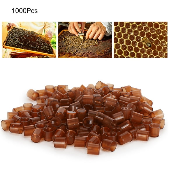 Herramienta de cría de abejas reinas Bling Bling 1000 piezas celdas marrón