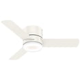thumbnail image 1 of Hunter Fan Company 59452 Low Profile 44" Minimus Ceiling Fan with Light, White, 1 of 4