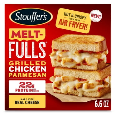 Stouffer’s Melt-FULLS Chicken Parmesan Frozen Sandwich High Protein Air Fryer Lunch, 6.6 oz
